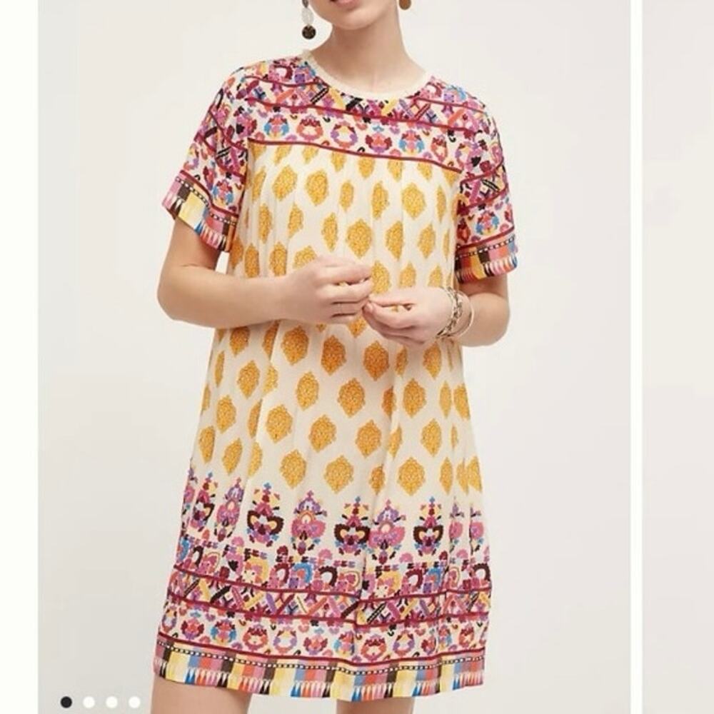 Tanvi Kedia Caltha Swing Dress Silk Floral Size M EUC!